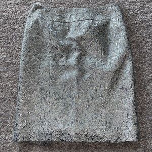 LAFAYETTE 148 NEW YORK METALLIC WOOL ALPACA SKIRT SIZE 10